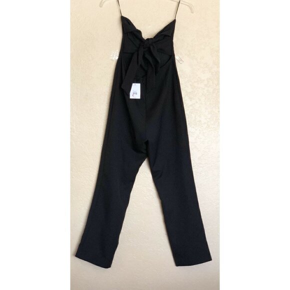 Topshop Women's Contrast Stitch Strapless Black Jumpsuit Size 8 35P09MBLK - Picture 9 of 12
